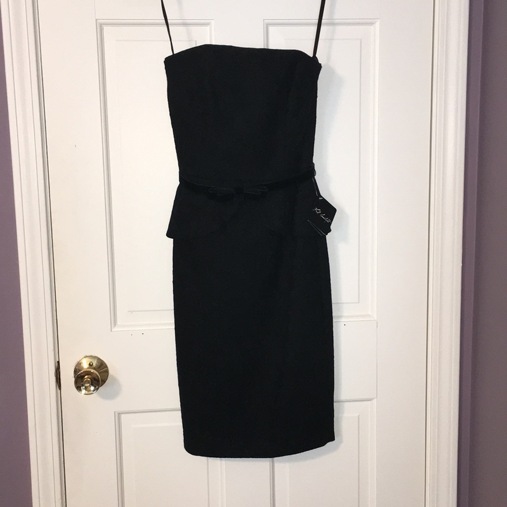 Black Lace Peplum Dress